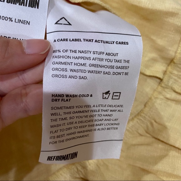 Reformation Yellow Ruffle Mini Dress - Picture 11 of 11